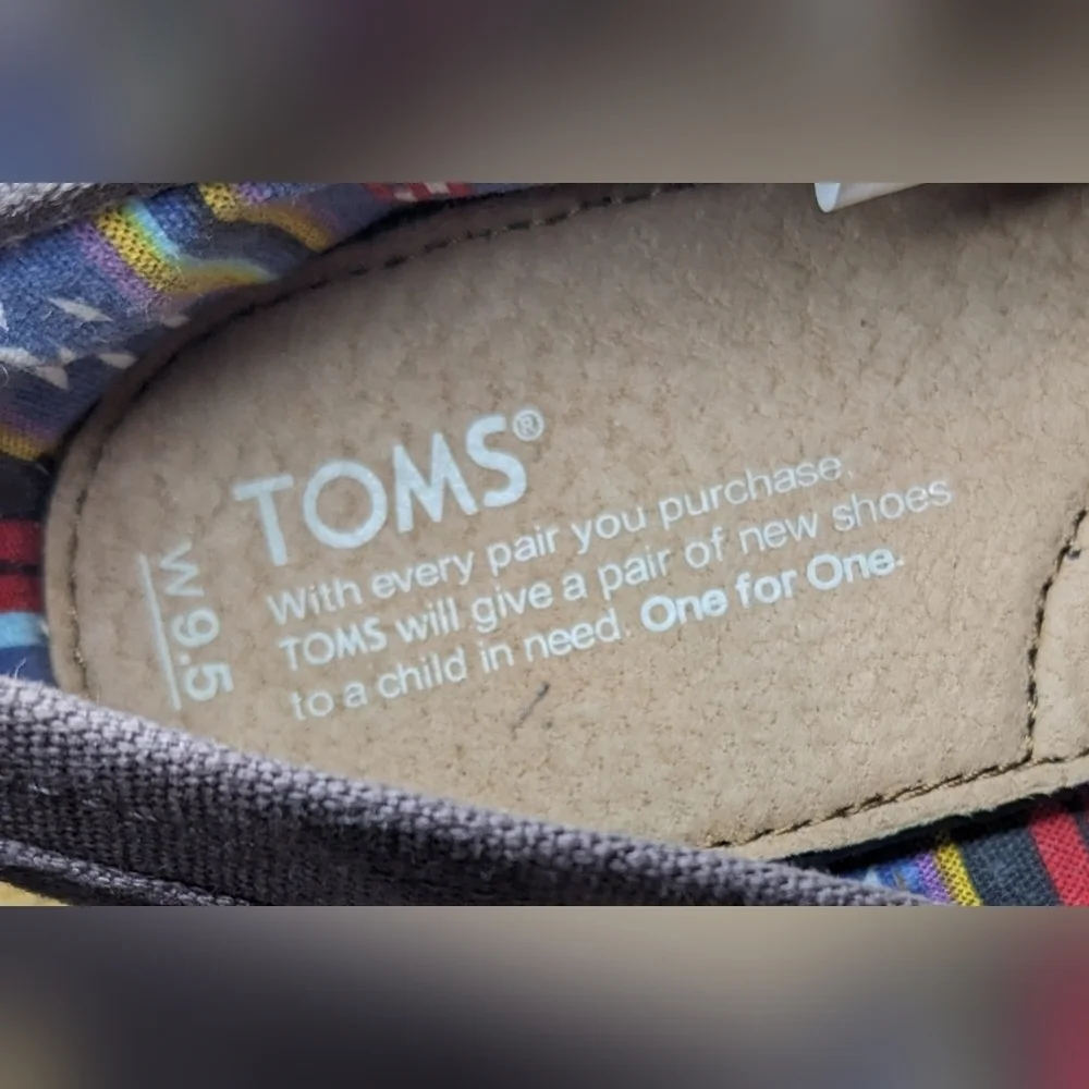 Toms‎ Classic University Brown Canvas Espadrille women Shoes size 9.5